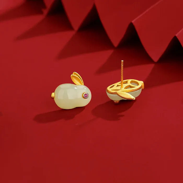 Rabbit stud earrings - AR-164
