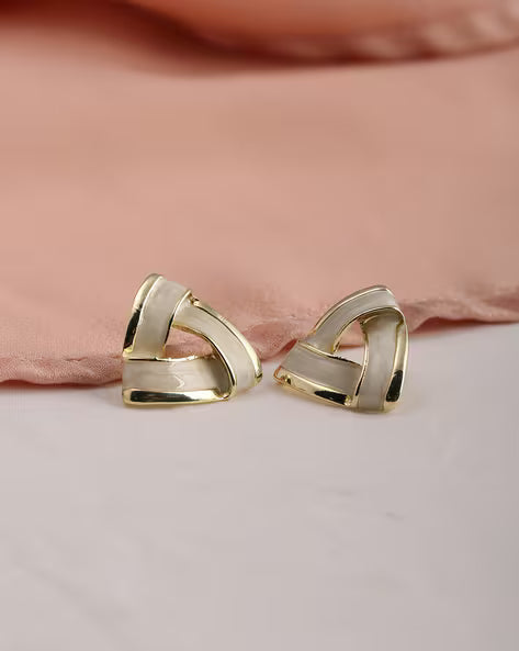 Ivory Knot Elegance Earrings - AR-168