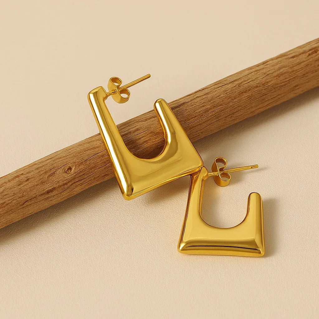 Square Shaped Hoop Earrings - AR-32