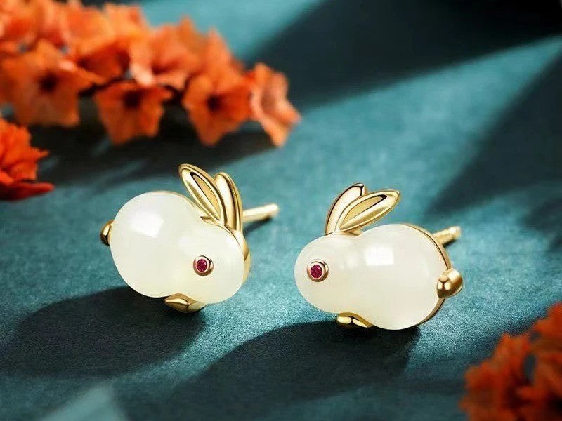 Rabbit stud earrings - AR-164