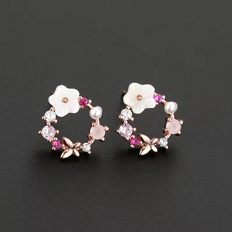Cherry Blossom (Sakura) Minimal Earrings - AR-97