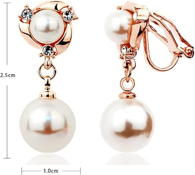 Golden Pearl Drop Earrings - AR-106