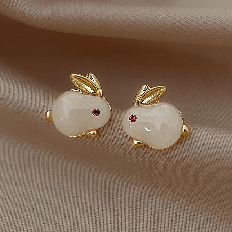 Rabbit stud earrings - AR-164