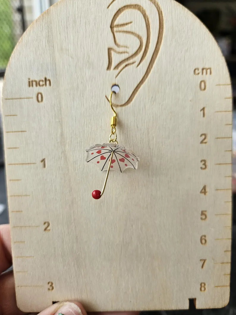 Cherry Drop Umbrella Earrings - AR-136