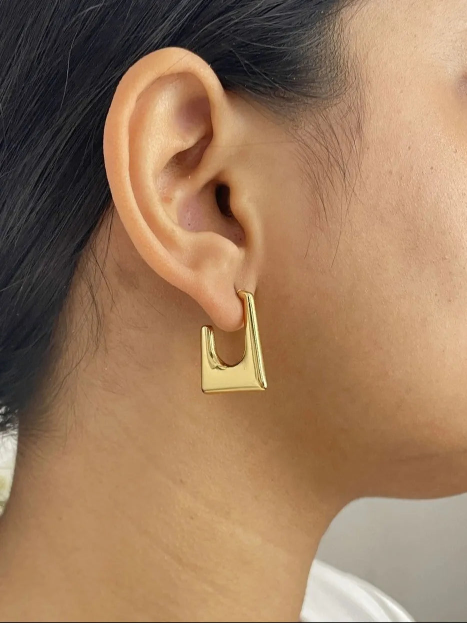 Square Shaped Hoop Earrings - AR-32