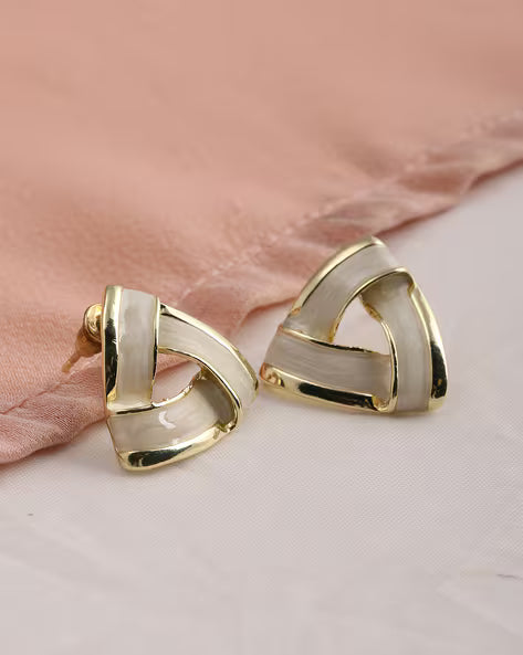 Ivory Knot Elegance Earrings - AR-168