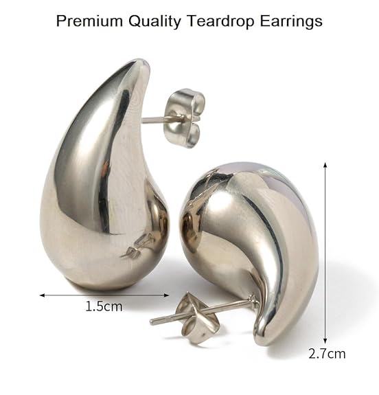 Tear Drop Stud Earrings - AR-14-15