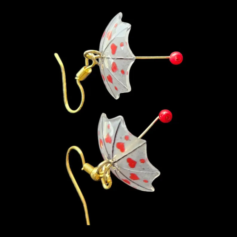 Cherry Drop Umbrella Earrings - AR-136