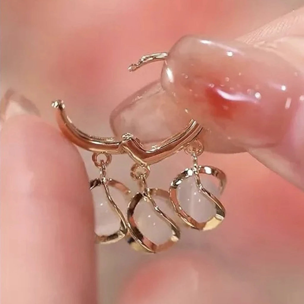 Pearl Petal Drop Earrings - AR-128