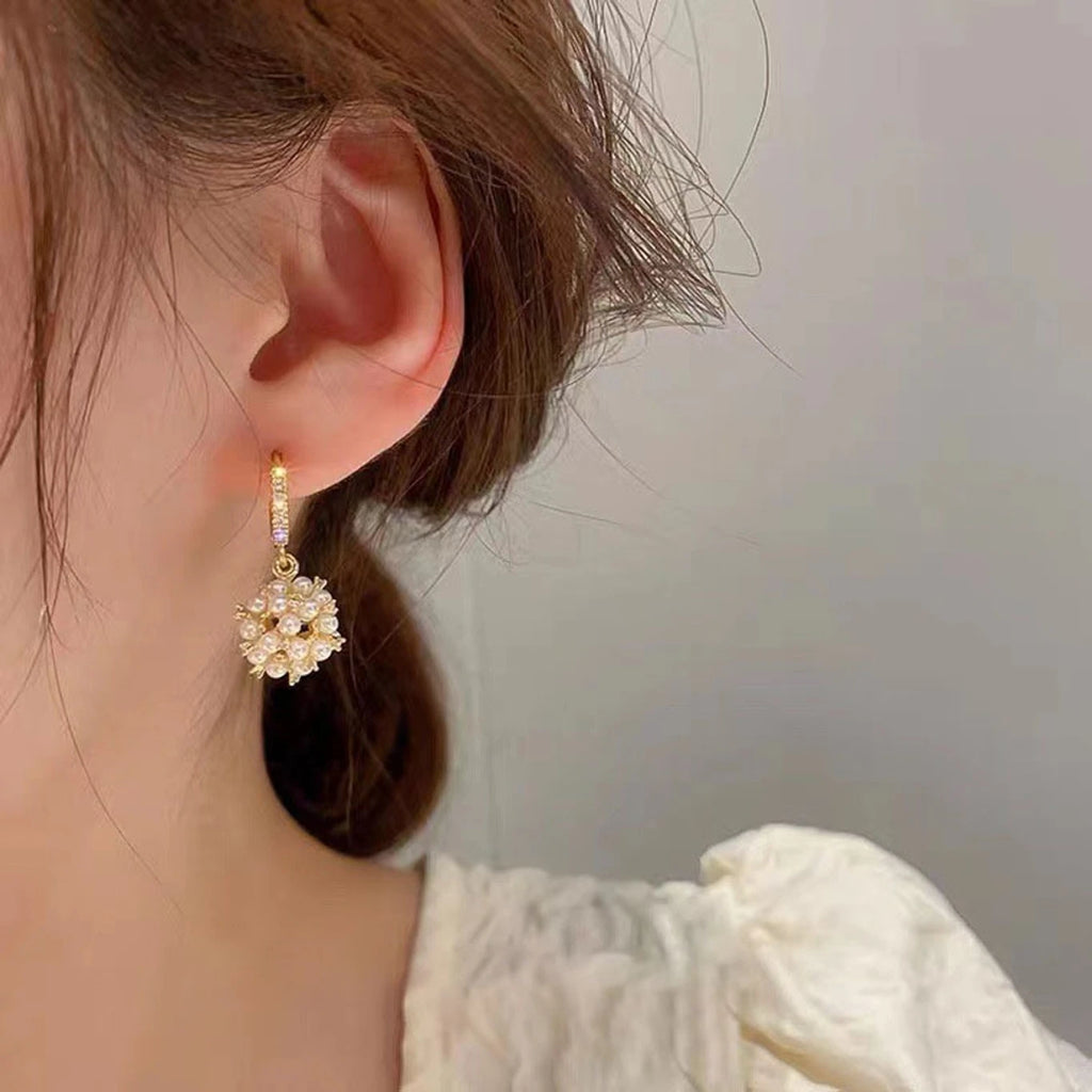Royal Pearl Sphere Earrings - AR-145
