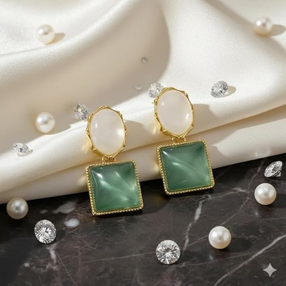 Korean Style Geometric Stud Earrings - AR-94-95