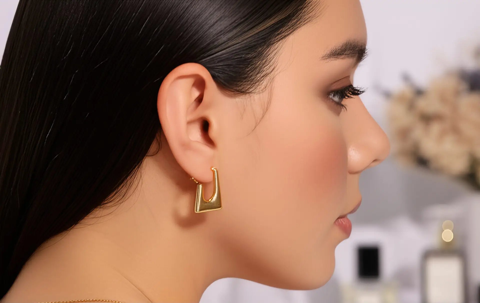 Square Shaped Hoop Earrings - AR-32
