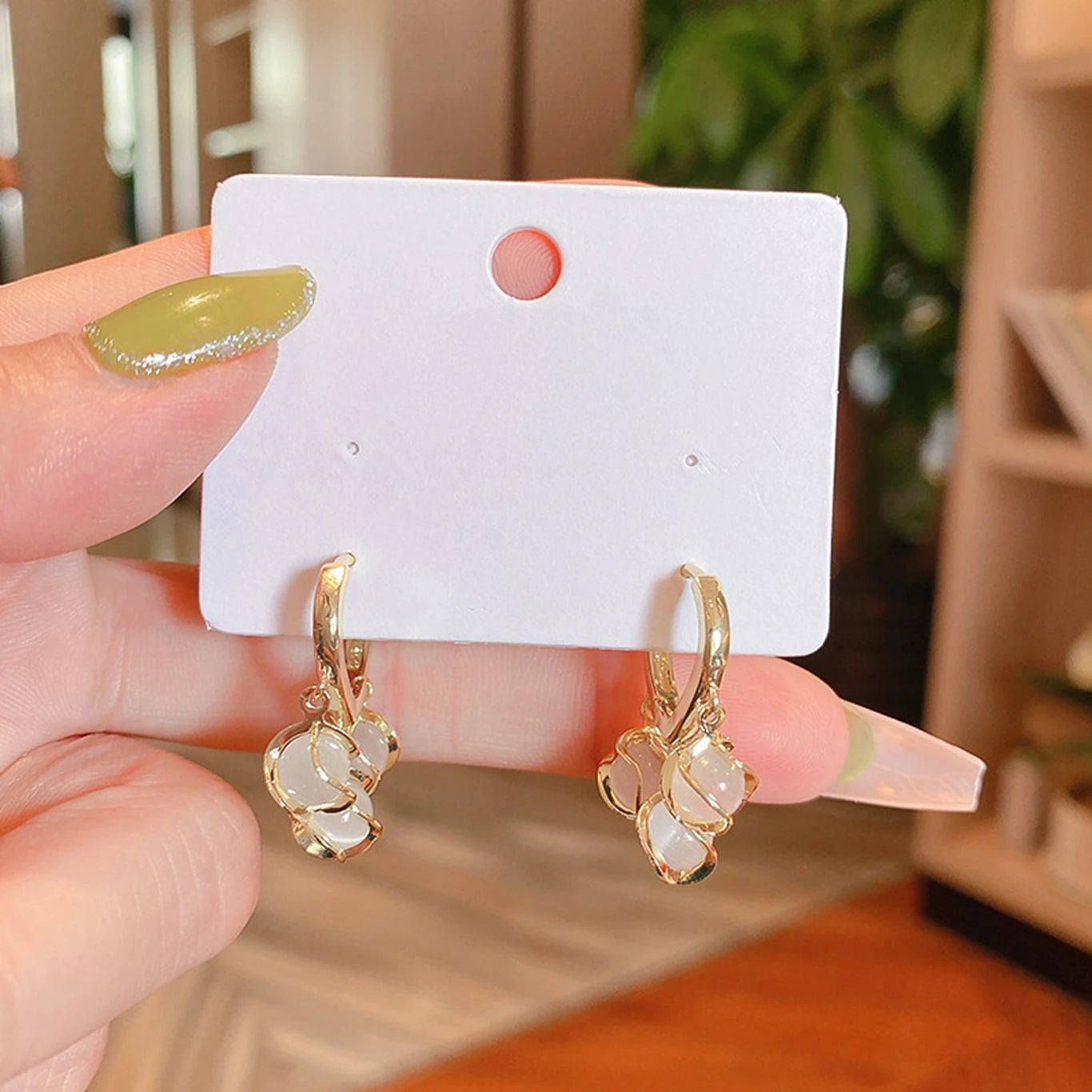 Pearl Petal Drop Earrings - AR-128