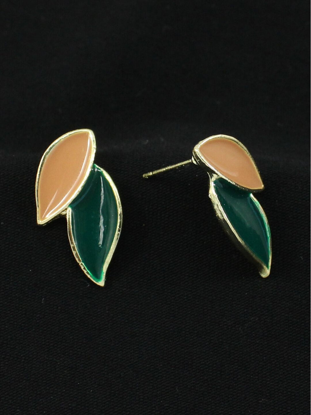 Aurelia Leaf Pearl Earrings - AR-129