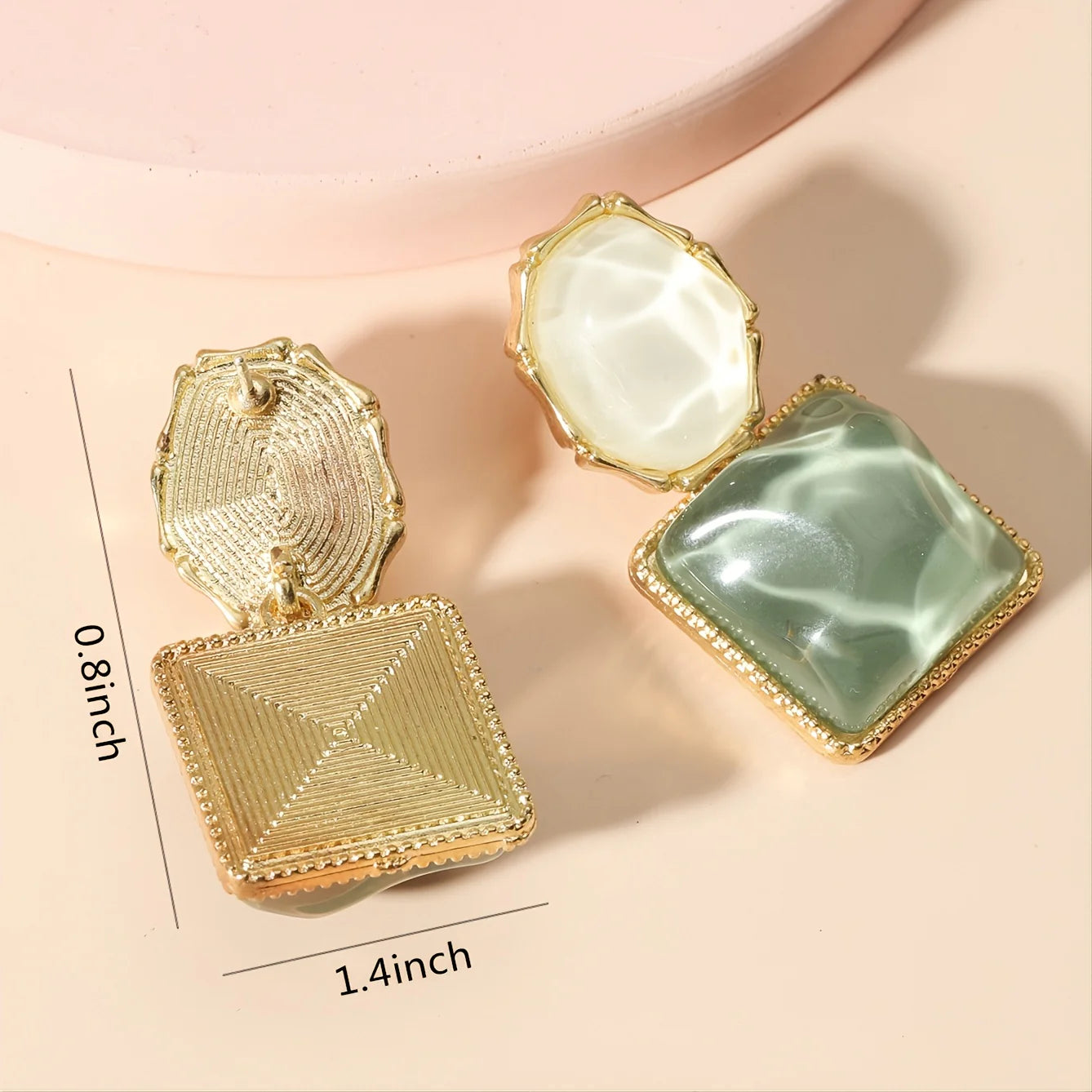 Korean Style Geometric Stud Earrings - AR-94-95