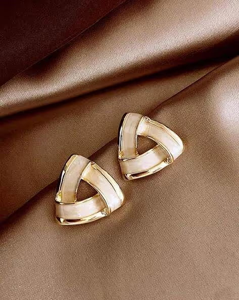 Ivory Knot Elegance Earrings - AR-168