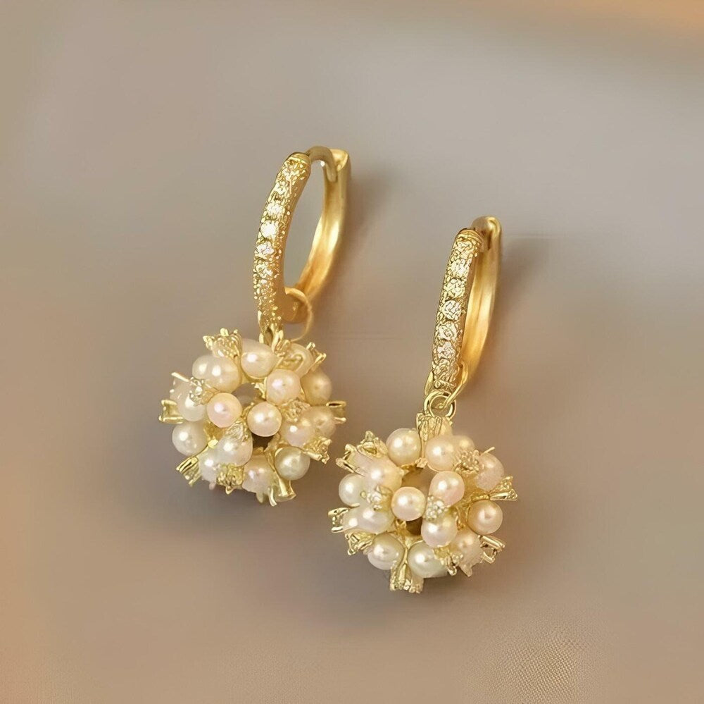 Royal Pearl Sphere Earrings - AR-145