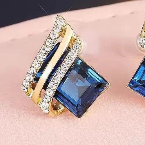 London Blue Topaz Stud Earrings - AR-122