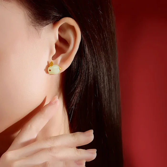 Rabbit stud earrings - AR-164