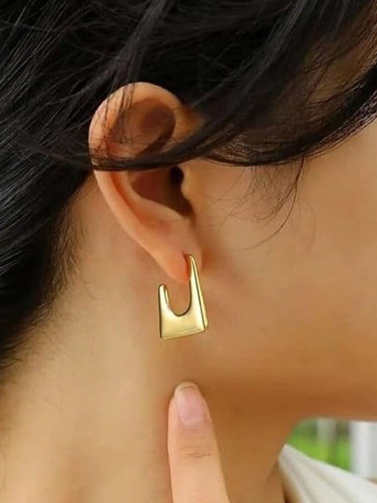 Square Shaped Hoop Earrings - AR-32