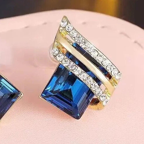 London Blue Topaz Stud Earrings - AR-122