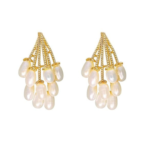 Bunch Of Grapes Gold Plated Stud Earrings - AR-21