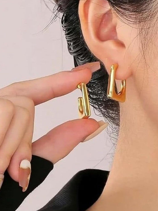 Square Shaped Hoop Earrings - AR-32