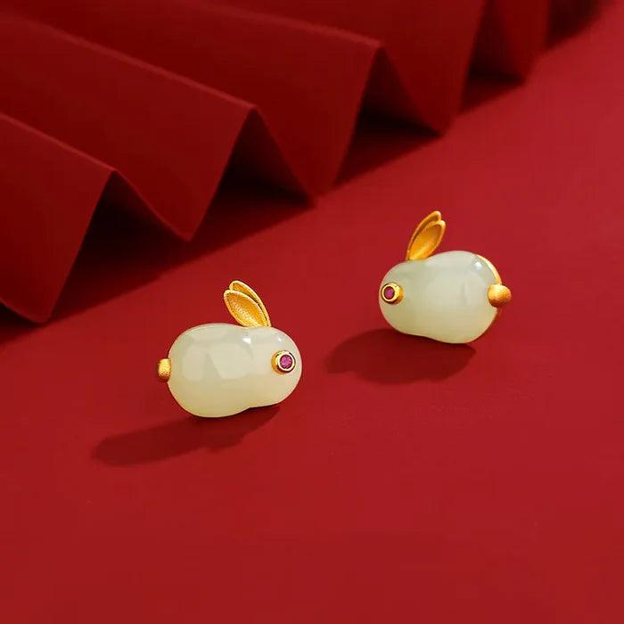 Rabbit stud earrings - AR-164