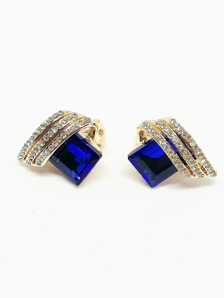 London Blue Topaz Stud Earrings - AR-122