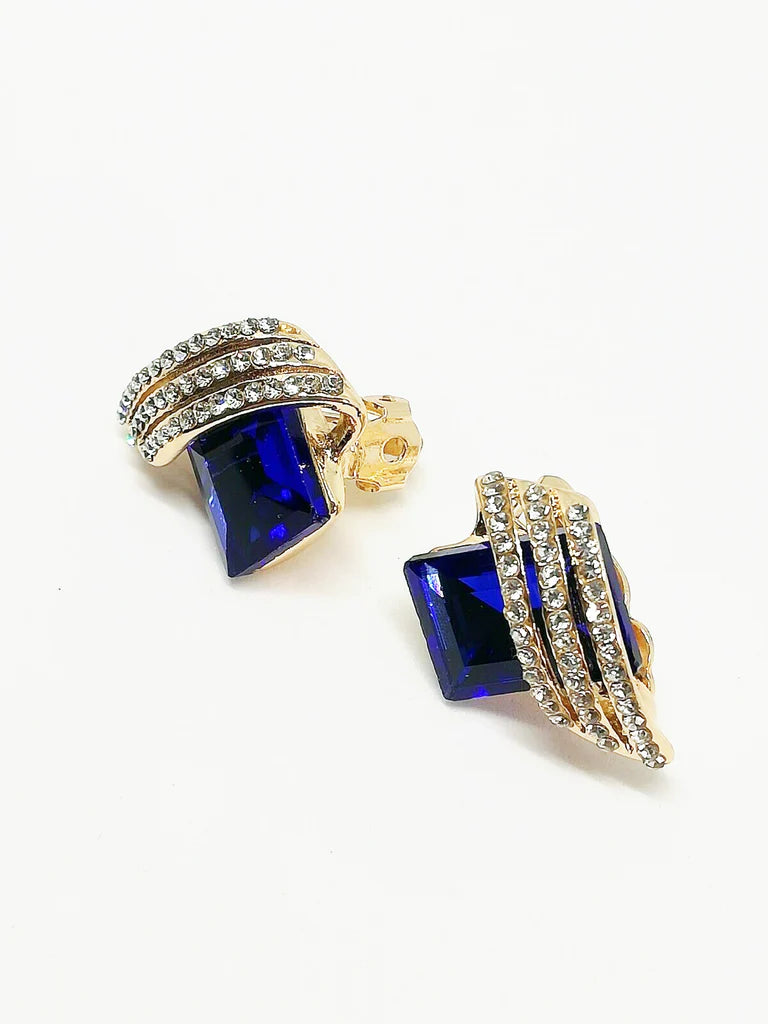 London Blue Topaz Stud Earrings - AR-122
