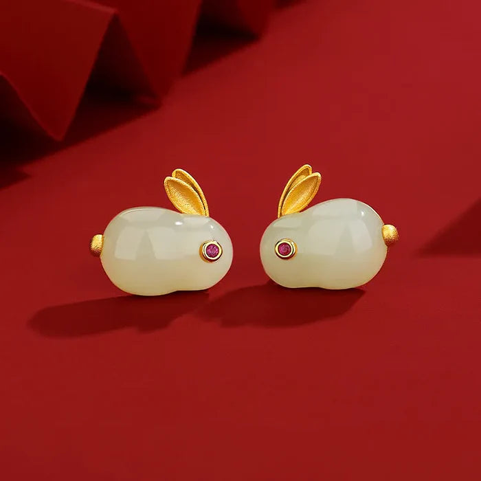 Rabbit stud earrings - AR-164